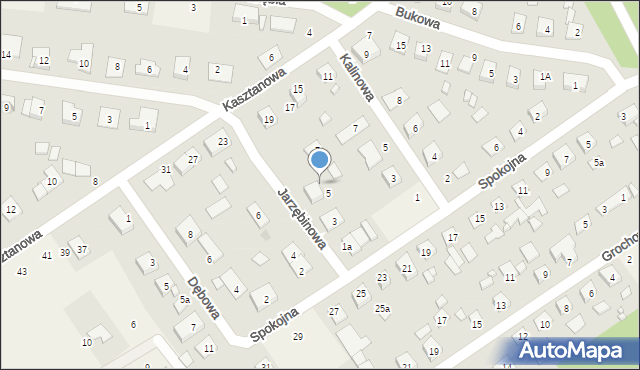 Brzoza, Jarzębinowa, 5a, mapa Brzoza