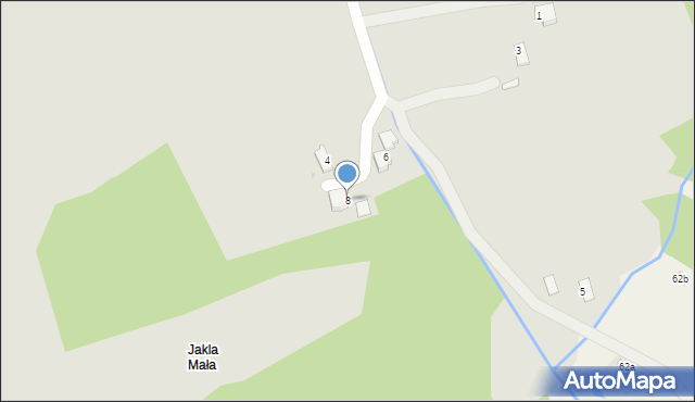 Brzozów, Jakla Mała, 8, mapa Brzozów