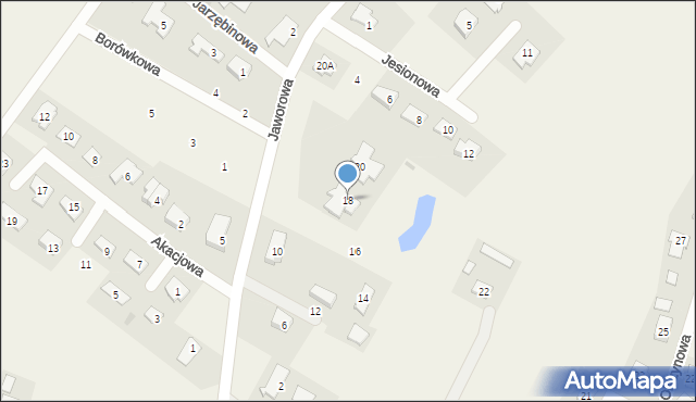 Brzozówka, Jaworowa, 18, mapa Brzozówka