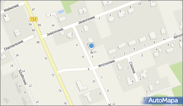 Bukowiec, Jarzębinowa, 3a, mapa Bukowiec