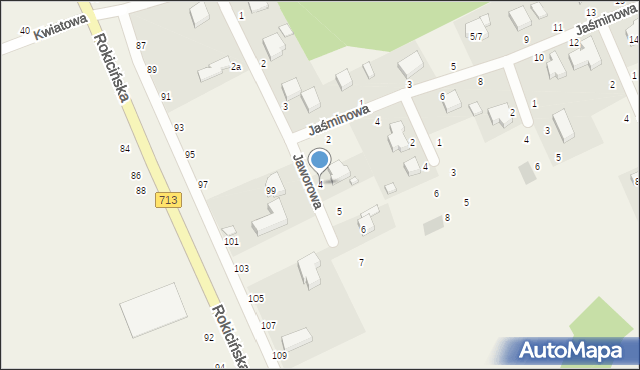 Bukowiec, Jaworowa, 4, mapa Bukowiec