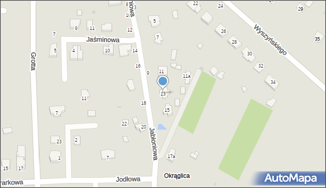 Busko-Zdrój, Jabłoniowa, 13, mapa Busko-Zdrój