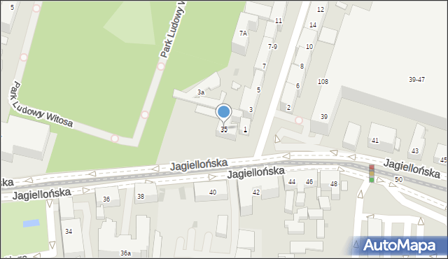 Bydgoszcz, Jagiellońska, 35, mapa Bydgoszczy