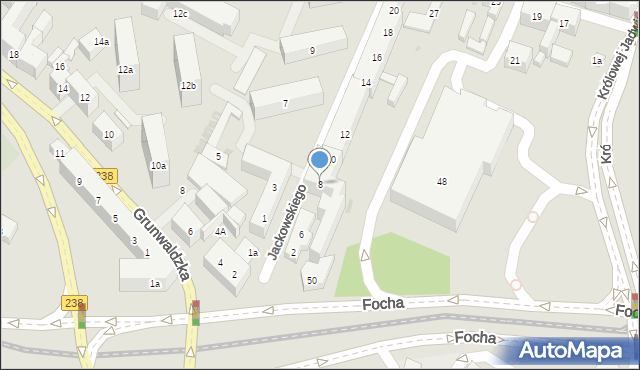 Bydgoszcz, Jackowskiego Maksymiliana, 8, mapa Bydgoszczy