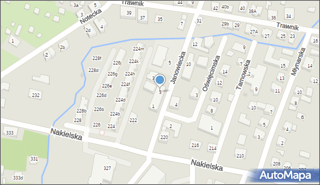 Bydgoszcz, Janowiecka, 3, mapa Bydgoszczy