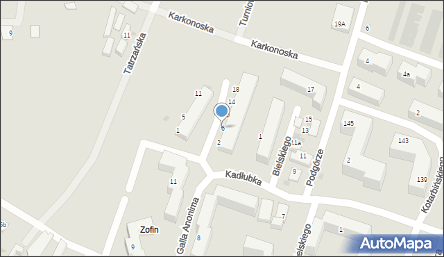 Bydgoszcz, Janka z Czarnkowa, 6, mapa Bydgoszczy