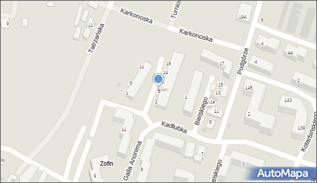 Bydgoszcz, Janka z Czarnkowa, 6, mapa Bydgoszczy