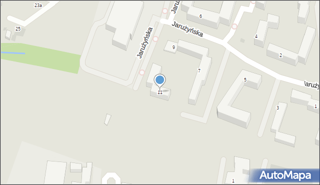 Bydgoszcz, Jarużyńska, 11, mapa Bydgoszczy