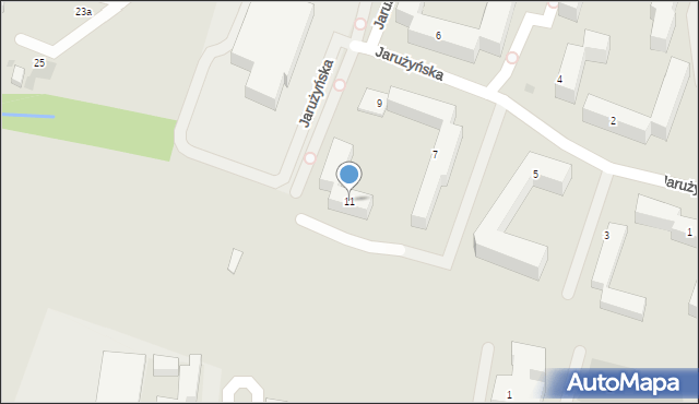 Bydgoszcz, Jarużyńska, 11, mapa Bydgoszczy