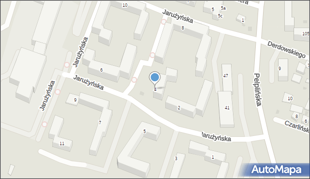 Bydgoszcz, Jarużyńska, 4, mapa Bydgoszczy