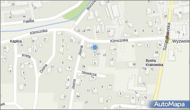 Bystra, Jasna, 1, mapa Bystra