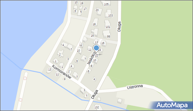 Charzykowy, Jaskółcza, 12, mapa Charzykowy