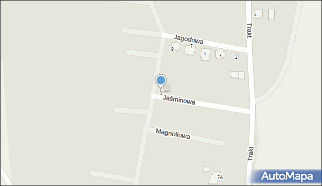 Chełmża, Jaśminowa, 1, mapa Chełmża