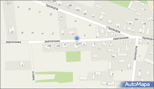 Chodów, Jaśminowa, 13, mapa Chodów