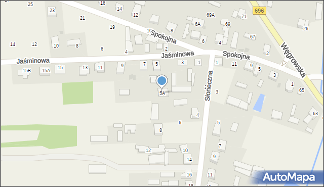 Chodów, Jaśminowa, 5A, mapa Chodów