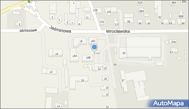 Chojęcin-Szum, Jaśminowa, 18B, mapa Chojęcin-Szum