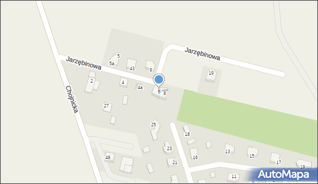 Chojniczki, Jarzębinowa, 6, mapa Chojniczki