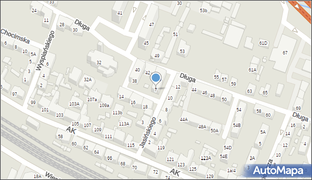 Chorzów, Jasińskiego Jakuba, 7, mapa Chorzów