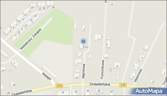 Choszczno, Jagodowa, 3, mapa Choszczno