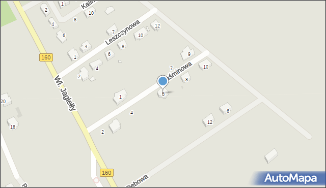 Choszczno, Jaśminowa, 6, mapa Choszczno