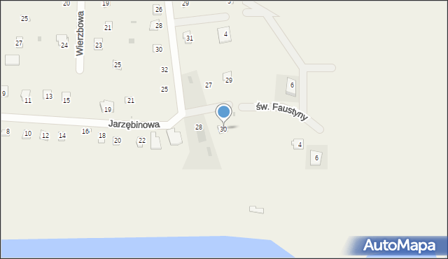 Chrzanowo, Jarzębinowa, 30, mapa Chrzanowo