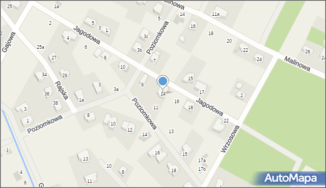 Chrząstawa Mała, Jagodowa, 14, mapa Chrząstawa Mała