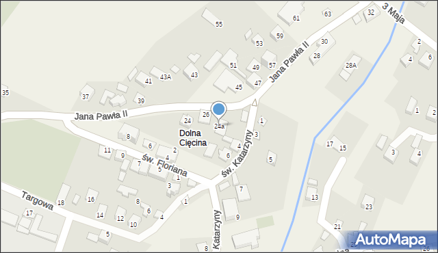 Cięcina, Jana Pawła II, 24a, mapa Cięcina