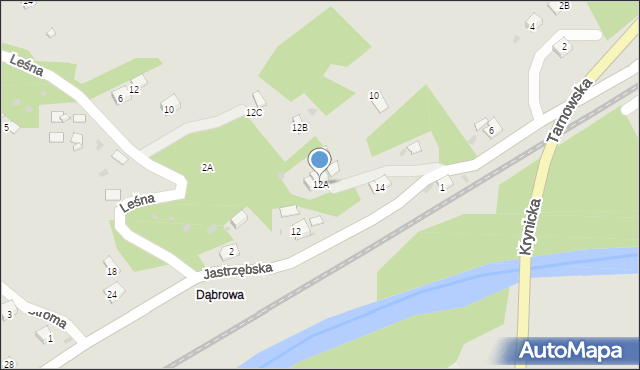 Ciężkowice, Jastrzębska, 12A, mapa Ciężkowice