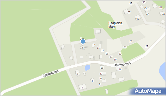 Czapielsk, Jałowcowa, 5, mapa Czapielsk