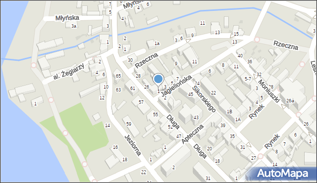 Czaplinek, Jagiellońska, 1, mapa Czaplinek