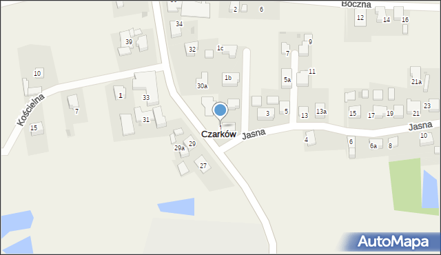 Czarków, Jasna, 1, mapa Czarków