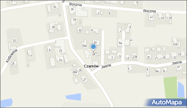 Czarków, Jasna, 1a, mapa Czarków