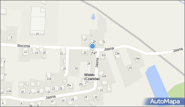 Czarków, Jasna, 27a, mapa Czarków