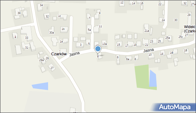 Czarków, Jasna, 4, mapa Czarków