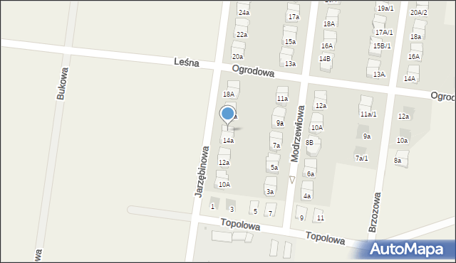 Czarnowo, Jarzębinowa, 14b, mapa Czarnowo