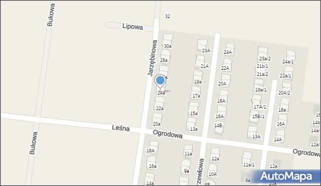 Czarnowo, Jarzębinowa, 24a, mapa Czarnowo