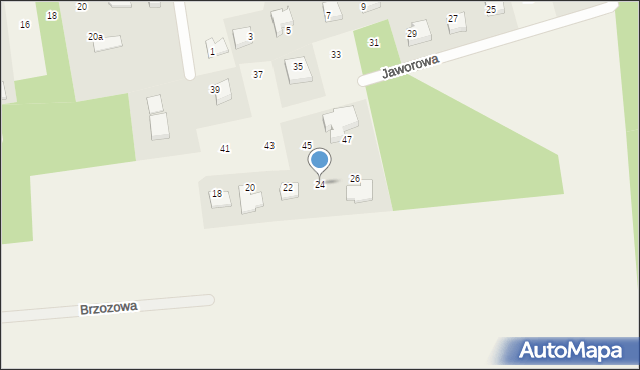 Czarny Las, Jaworowa, 24, mapa Czarny Las