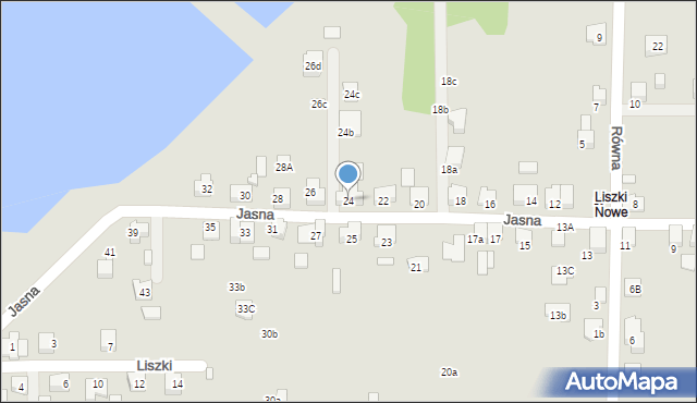 Czechowice-Dziedzice, Jasna, 24, mapa Czechowic-Dziedzic