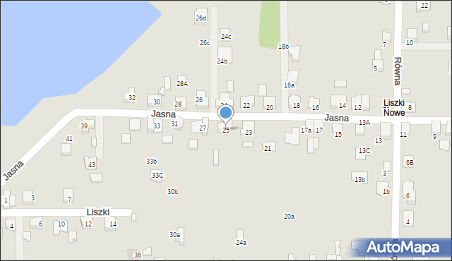 Czechowice-Dziedzice, Jasna, 25, mapa Czechowic-Dziedzic