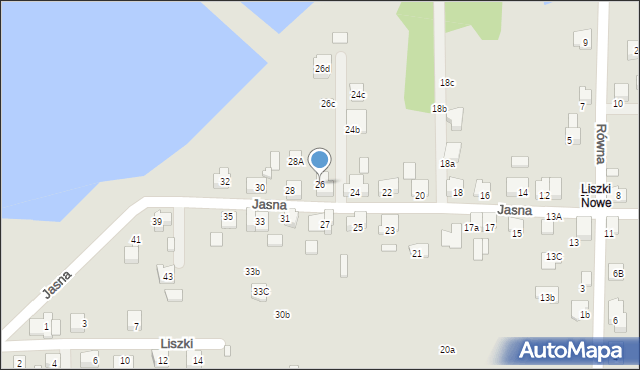 Czechowice-Dziedzice, Jasna, 26, mapa Czechowic-Dziedzic