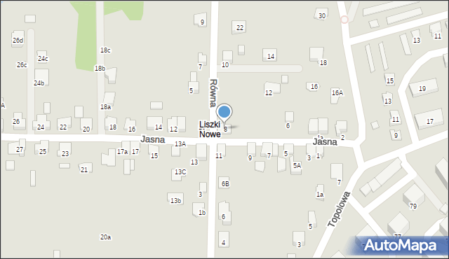 Czechowice-Dziedzice, Jasna, 8, mapa Czechowic-Dziedzic