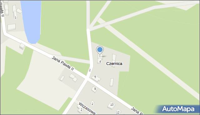 Czernica, Jana Pawła II, 4a, mapa Czernica