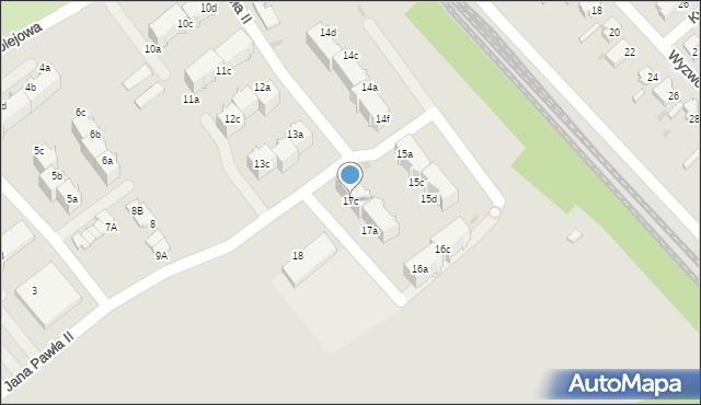 Czerwionka-Leszczyny, Jana Pawła II, 17c, mapa Czerwionka-Leszczyny