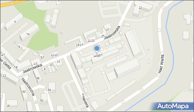 Częstochowa, Jaskrowska, 14/20, mapa Częstochowy