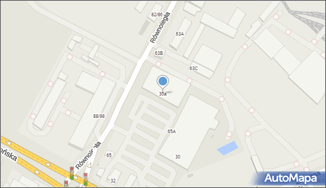Częstochowa, Jagiellońska, 30a, mapa Częstochowy