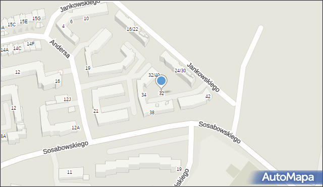 Częstochowa, Jankowskiego Jana Stanisława, 32, mapa Częstochowy