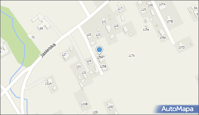 Czudec, Jasielska, 125A, mapa Czudec