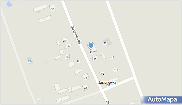 Dąbrowa Białostocka, Jasionówka, 45, mapa Dąbrowa Białostocka