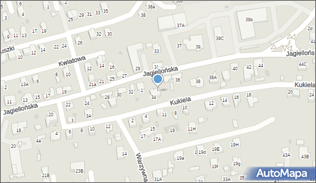 Dąbrowa Tarnowska, Jagiellońska, 34B, mapa Dąbrowa Tarnowska