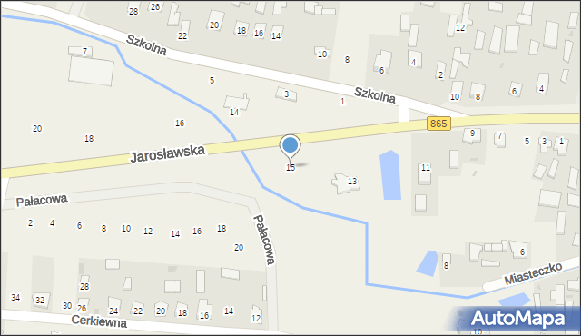 Dachnów, Jarosławska, 15, mapa Dachnów